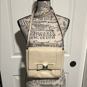 Kate Spade Cream Crossbody Bag with Bow Detail